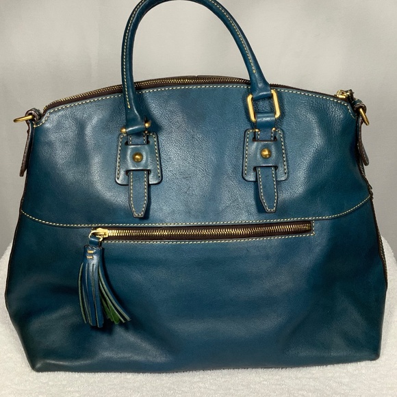 Dooney & Bourke Clayton Blue Satchel Tote - Picture 4 of 16